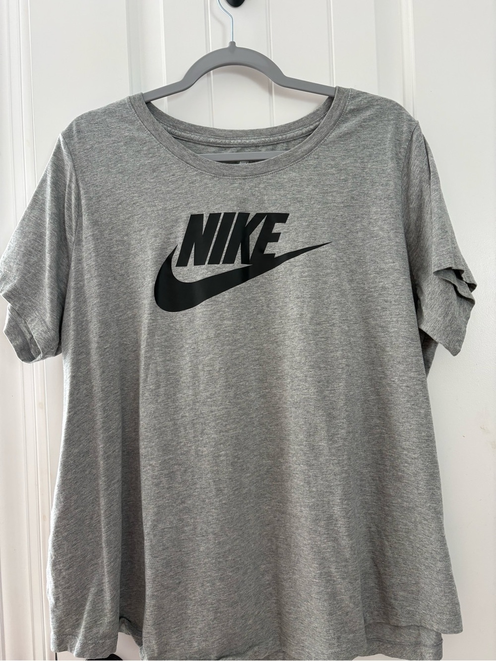 Nike Heather Gray Tee with Black Logo